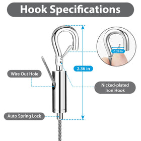 Ayawa mirror hanging kit with hooks supports large frames safely