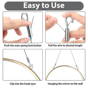 Ayawa press-button adjustable hooks enable quick tool-free length changes