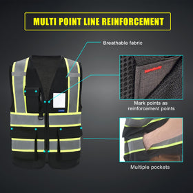 AYKRM safety vest ID window pocket for easy badge visibility