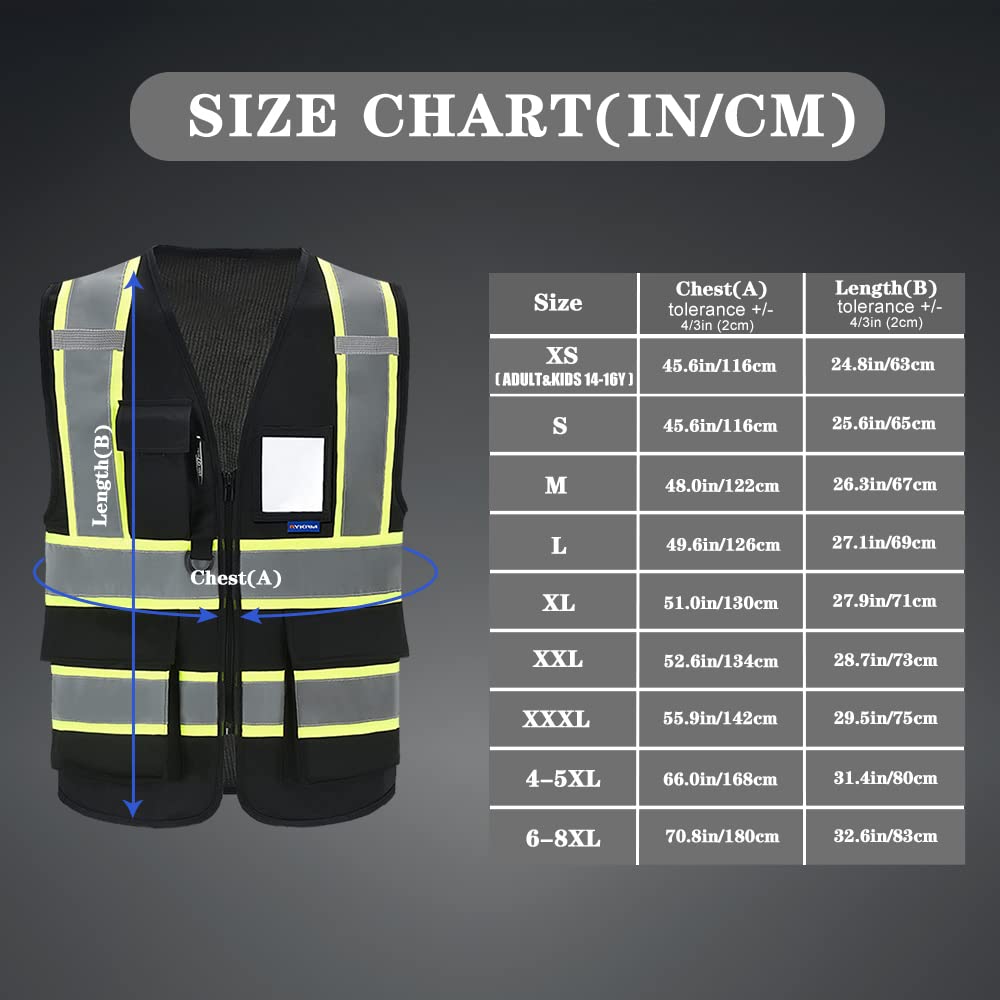 AYKRM safety vest shoulder with radio tab for quick access