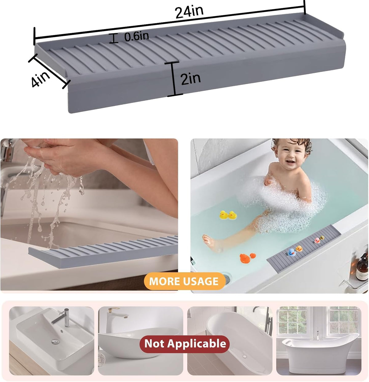 AyNirser kitchen and bathroom edge protector guards against splashes