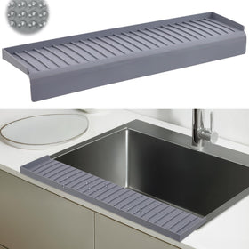 AyNirser sink edge protector with suction base keeps edge secure and protects countertops