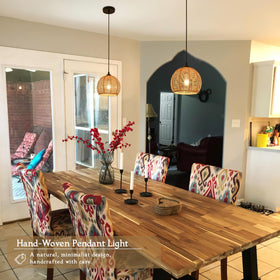 AyshwillDec pendant light with E26 bulb compatibility for warm illumination.
