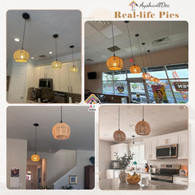 AyshwillDec wicker pendant light dining room focal point with coastal charm