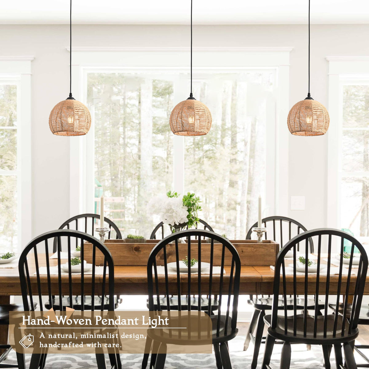 AyshwillDec wicker pendant light sloped-ceiling installation ready
