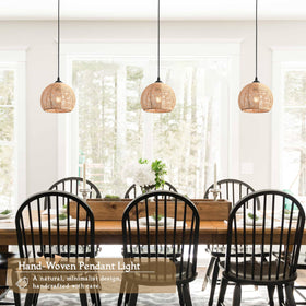 AyshwillDec wicker pendant light sloped-ceiling installation ready