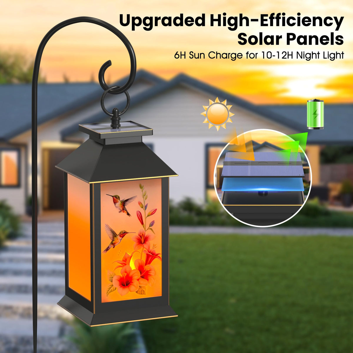 AYTPU porch night scene demonstrates warm candle-like glow outdoors