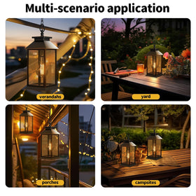 AYTPU solar lantern waterproof glass yard light for all-weather use