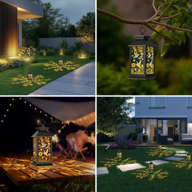 AYTPU solar-powered lantern with efficient panel charges quickly outside.