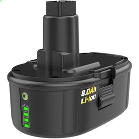 AYTXTG 8.0Ah battery front view highlighting high capacity for extended runtime