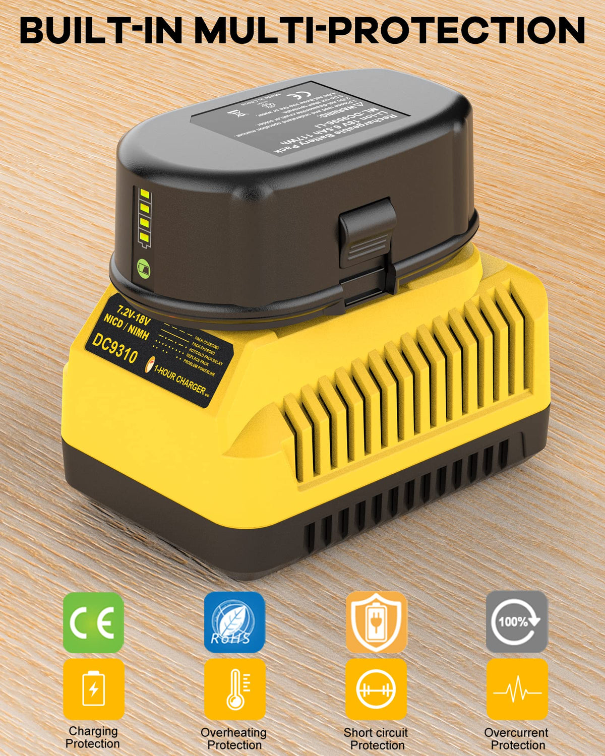 AYTXTG 8.0Ah battery on workbench ready for Dewalt XRP use
