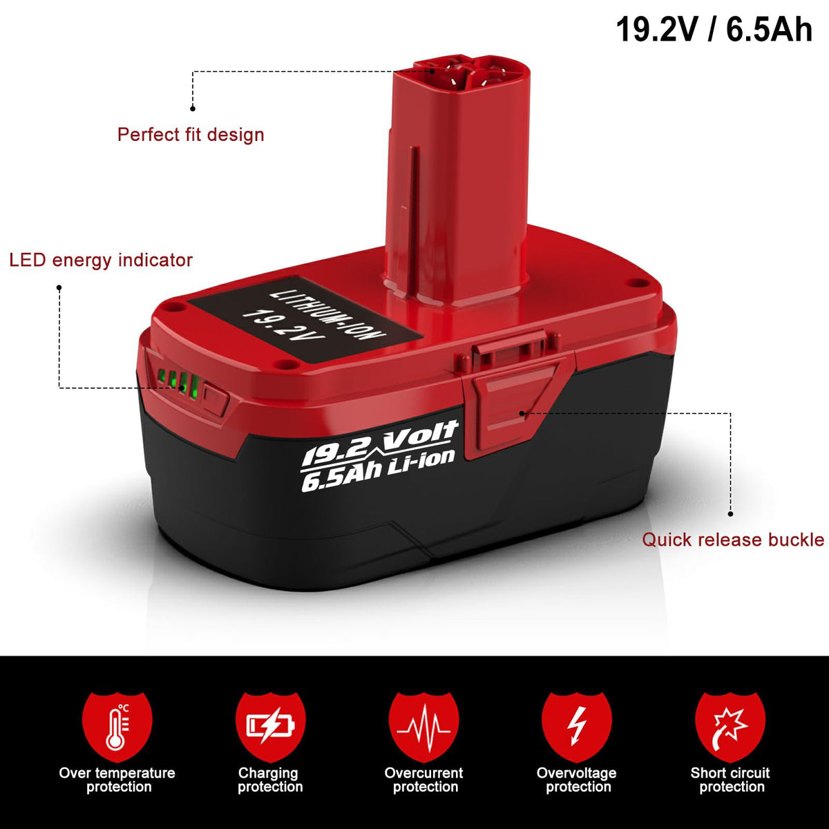 AYTXTG fade-free power battery maintains steady current from start to finish.