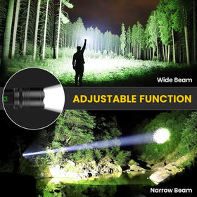 Azamine P19-COB flashlight rugged aluminum body supports durable outdoor performance.