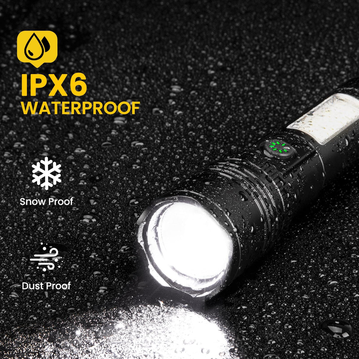 Azamine P19-COB flashlights in a 2-pack for shared adventures.
