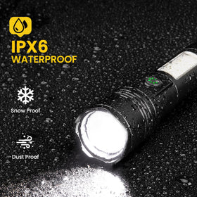 Azamine P19-COB flashlights in a 2-pack for shared adventures.