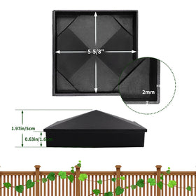 Azdele 6x6 post cap packaging includes four caps and screws