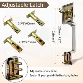 Close-up of satin nickel finish on Azdele lock showing rust resistance.