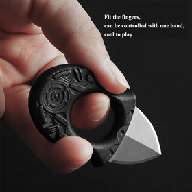 AZHU lightweight EDC knife fits pocket or neck for daily carry.