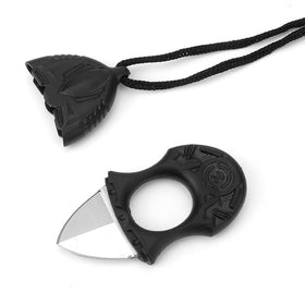 AZHU neck knife with sheath, easily reachable for everyday tasks.