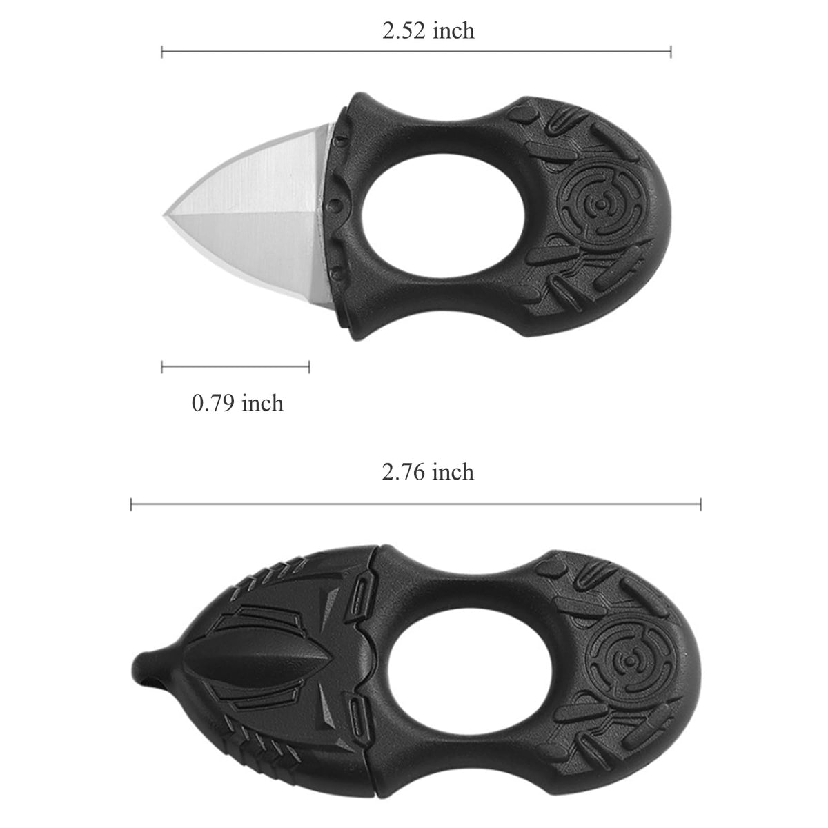 AZHU neck knife worn as necklace, discreet outdoor use.