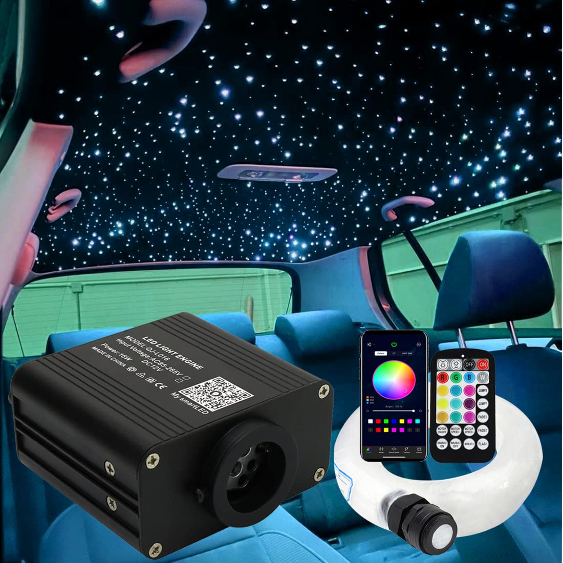 AZIMOM 16W light engine for compact, hidden installation and bright stars