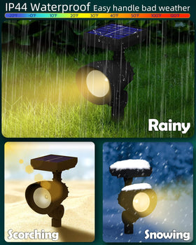 Azirier solar lights ground installation for quick setup