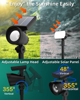 Azirier IP44 weatherproof solar lights endure rain and wind outdoors