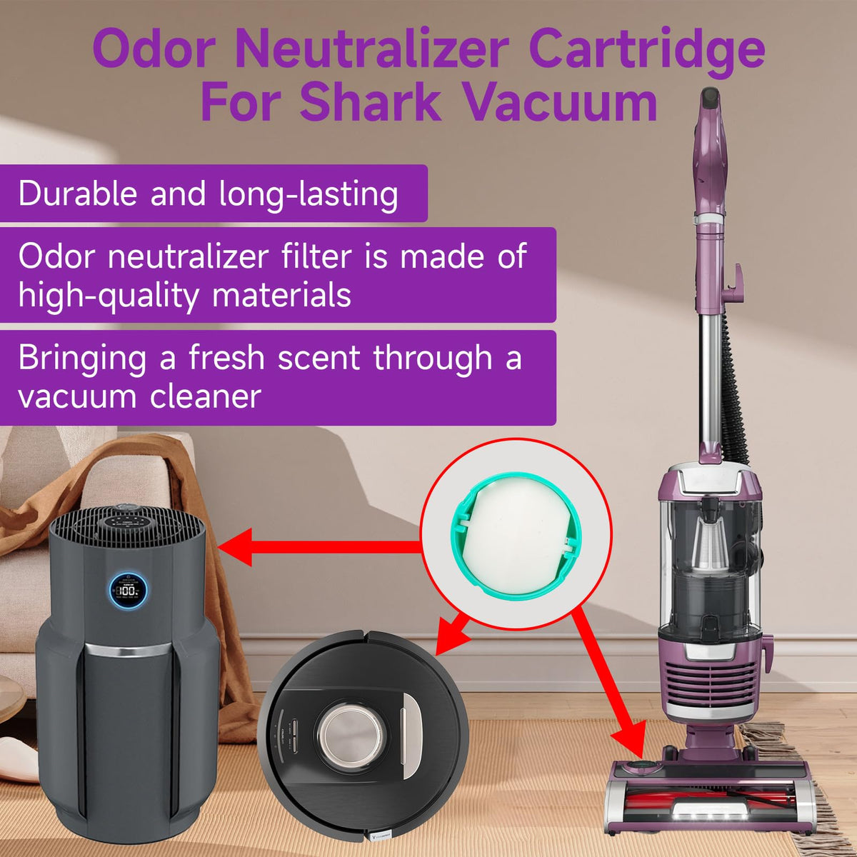 Azmuth Shark odor-neutralizer helps reduce cooking and pet smells in homes