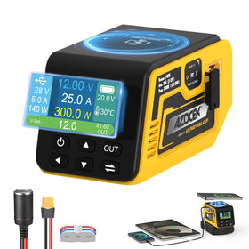 Azocek 300W regulator with LCD display showing real-time readouts for voltage and current