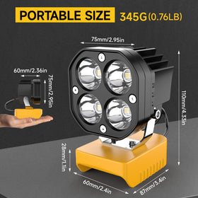 Azocek 40W LED work light delivering 6000 lumens in a rugged housing