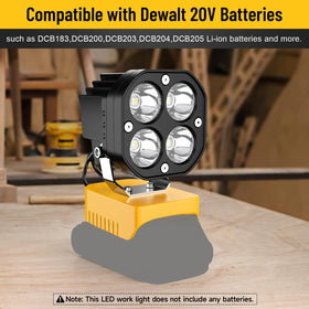 Cordless lighting suitable for outdoor, job site, camping, and maintenance tasks