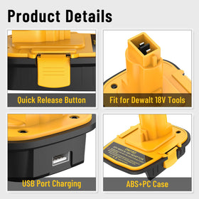 Azocek DM18D converts DeWalt 20V to 18V for tools