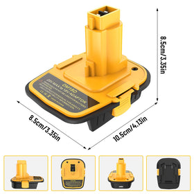 Azocek DM18D adapter shown powering an 18V tool setup