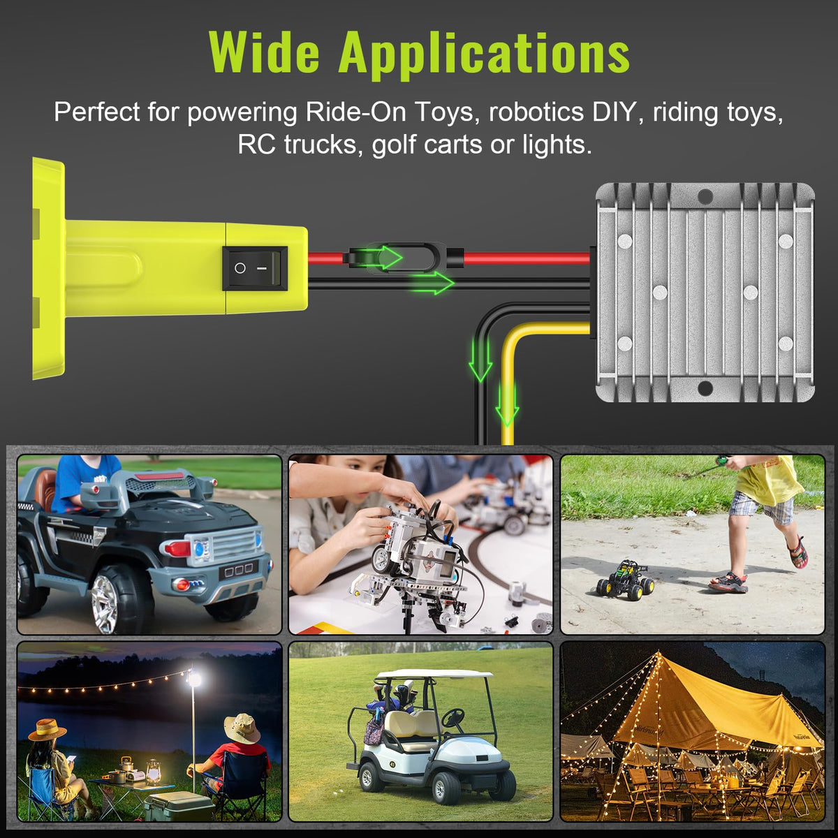 Azocek versatile 12V solution for tools, RC, lights and DIY projects