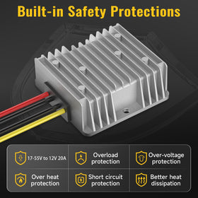 Azocek broad 12V device compatibility covers tools, lighting, and more.