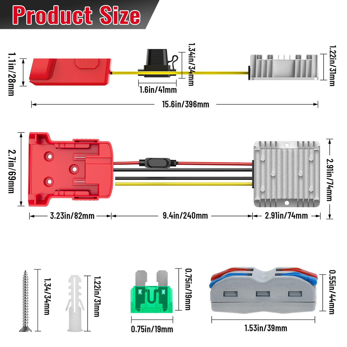 Azocek fuse holder and heat-resistant wires simplify wiring