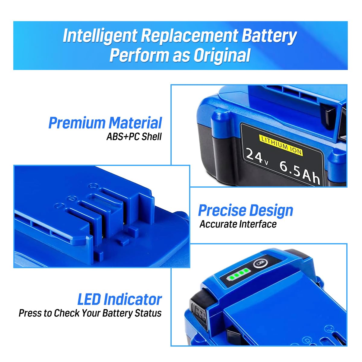 Azonpower 24V battery case built with ABS+PC for safety and heat dispersion