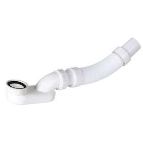 Azucyzi flexible freestanding tub drain assembly showing space-saving design