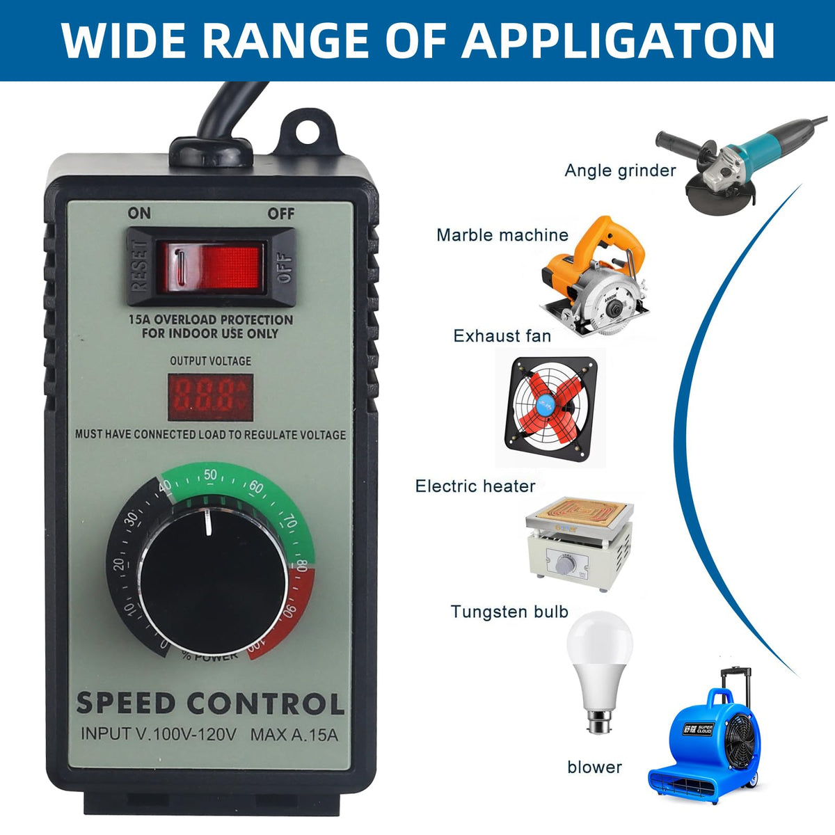 Azucyzi overload protection switch safeguards equipment by cutting power when needed.