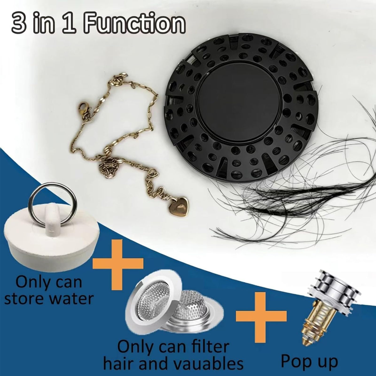AzWzz easy installation guide shows a fast drain replacement process.