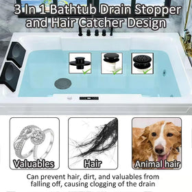 AzWzz pop-up drain stopper provides easy operation for quick draining.