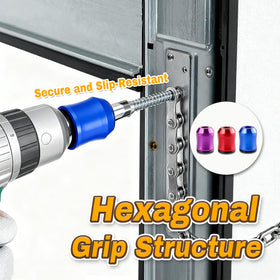 AZYM removable magnetic drill bit holder attached to drill for easy access