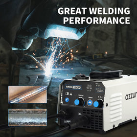 AZZUNO MIG welder 130A capability for light to medium metal work.