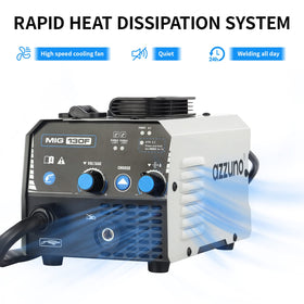AZZUNO MIG welder compact size under 8.6 pounds ideal for portable projects.