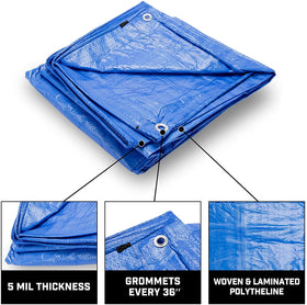 Grizzly Tarp with aluminum grommets for secure tie-downs by B-Air