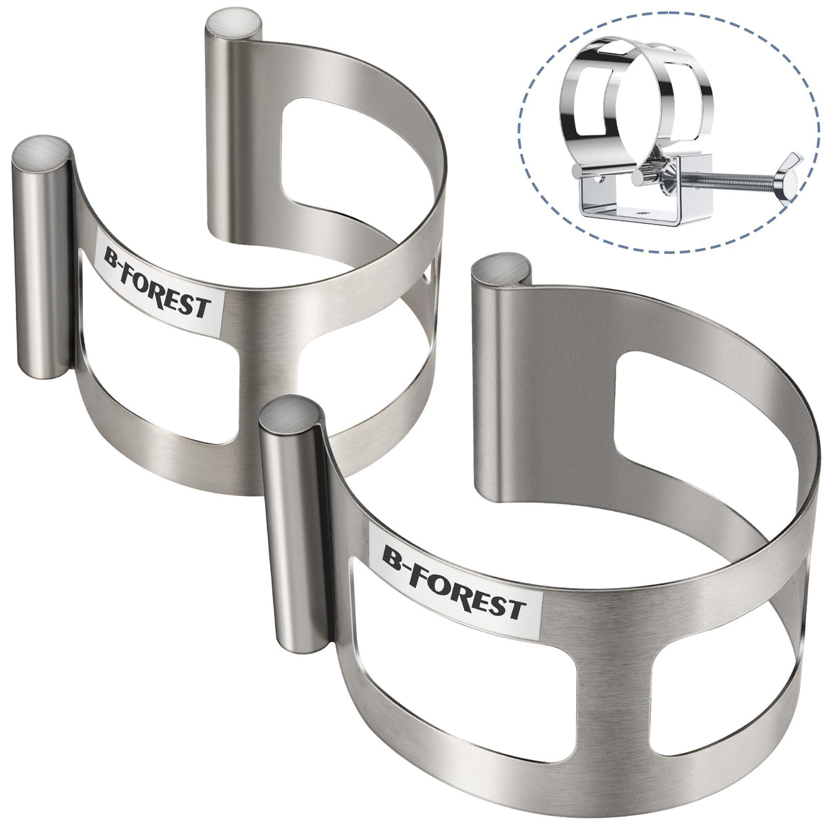 B-Forest Exhaust Tacking Band Clamp 2.5-Inch in use for secure alignment during welding