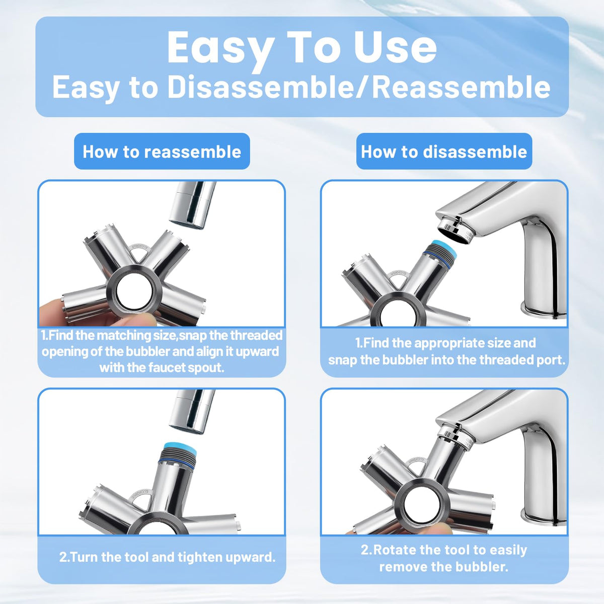 Ba Sen Doyle cut-edge and round housings suit multiple faucet styles