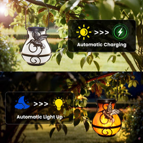 Babineto porch pathway lantern providing ambient light near an entry.