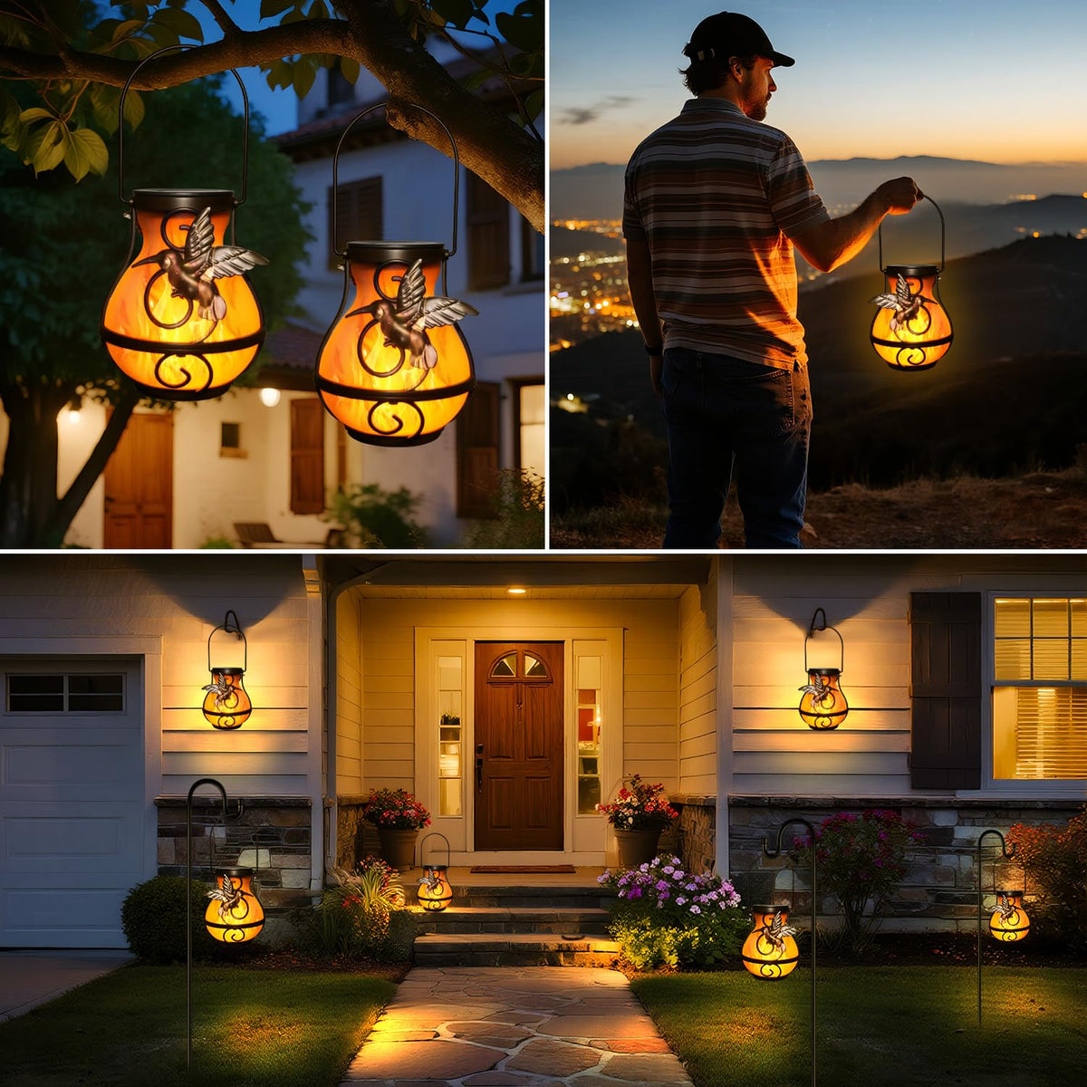 Babineto lantern showing solar panel for daytime charging.