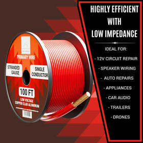 BABOOM 16 gauge green 100ft wire for flexible routing in tight spaces